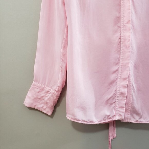Sandro Paris Britany Open Back Blouse Pink Sz 1 S - Picture 7 of 11